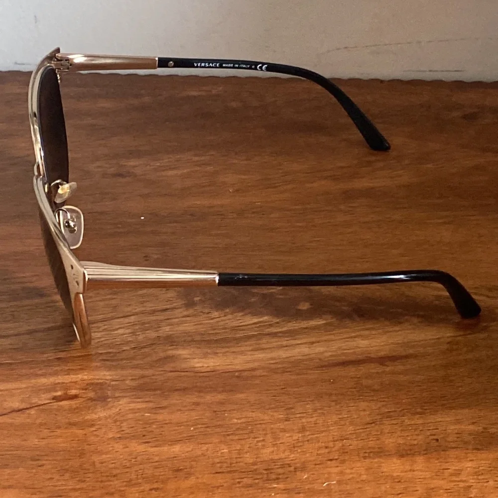 Versace VE2168 Pink Gold Mirrored Sunglasses Full Set Box Case 57-16-140